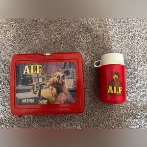 Vintage ALF Red Lunchbox and Thermos Set “Made in USA”